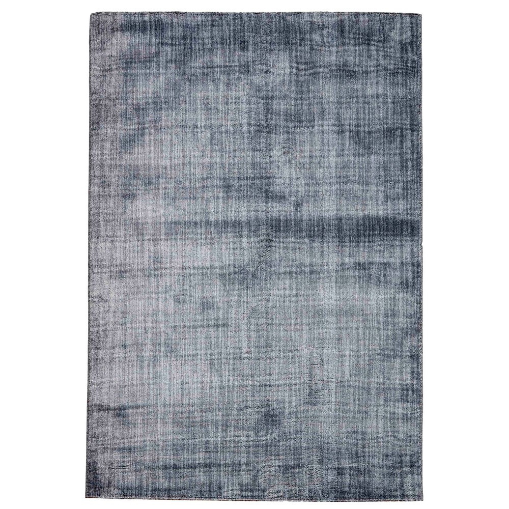 Oslo BBUGH96B OSS22 Plain Distressed Rug in Blue